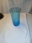Vintage Blue Glass Vase Mcm Excellent Condition 7in Tall Over 50 Years Old Made 