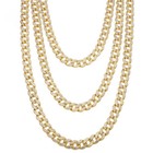 White Gold Plated Iced Cz Out 14mm Miami Cuban Link Chain Bracelet Mens Necklace