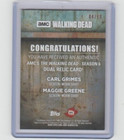 Walking Dead Season 6 Dual Relic Card Maggie Greene carl Grimes    10  