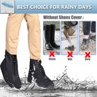 Anti-slip Zipper Reusable Rain Shoe Covers Waterproof Shoes Cover Protector Us
