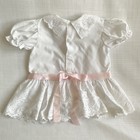 Vintage 90s Baby Togs Heirloom Eyelet Lace Dress Pink Ribbon 24m Toddler