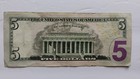 Five Dollar   5  Bill Federal Reserve Note Series 2013 Mc05031360a  5b1 