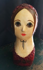Vintage Gemma Taccogna Mexican Papier Mache Folk Art Milliner s Head Bust Signed
