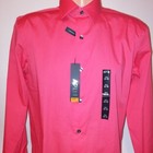 Apt 9 Mens Dress Shirt Button Down Coral Orange Slim Fit Long Sleeve