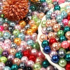 Round Imitation Pearl Beads Abs Acrylic Spacer Beads For Diy Jewelry Making