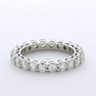 Solid 14k Gold Eternity Wedding Ring Classic 4 Ct Round Lab-grown Diamond D Vvs1