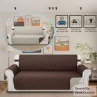 Reversible Couch Cover 3 Cushion Sofa Protector Pet Waterproof Strap