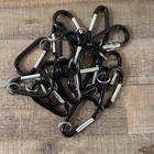 Carabiner Key Chain 2 Inch Black Silver Lot 100 New Spring Gate Clip D-ring