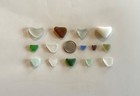 Genuine Beach Sea Glass Perfectly Heart-shaped Beautiful Colors Surf-tumbled