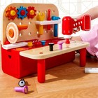 Fao Schwarz 25pc Kids Work Bench Tools Pretend Play Set Wood Toys