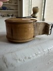 Lovely Little Treen Wooden bone Antique Measuring Silk Tape Sewing Measure Read