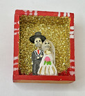 Caja Novios Skeleton Folk Art Mexican Day Of The Dead Wedding Mini Shadow Box 2