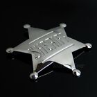 Sheriff Star Badge Wild West Silver Plated Polished Shiny Finish Made In Usa