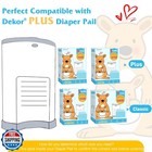 5 Pack Diaper Pail Refill Bags Compatible With Dekor Classic Diaper Pail  40 