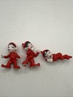3 Orin Porcelain Christmas Pixie Elf Figures Vintage Japan Kitschy Holiday Decor