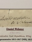 Daniel Webster Clipped Signature Secretary Of State Senator Historic Lawyer