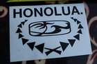 Honolua Surf Wave Black Ocean Hawaii  6  Vintage Surfing Decal Sticker