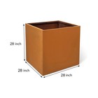 28-inch Corten Steel Garden Planter Pots Metal Steel Large Flower Planter Pot