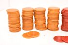 Vintage Bakelite Catalin 203 Poker Chips Butterscotch Red Multi Swirl Marbled