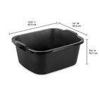 Sterilite 18 Qt Dishpan  Multi-purpose Plastic Wash Tub  Black