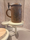 Vintage Lidded Beer Stein W textured Finish