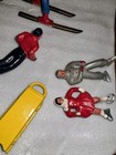 Vintage Lot Barclay Manoil Lead Figure Downhill Skiers Ski Skater Sled Figurines
