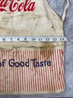 Vintage 1957 Coca Cola Vendor Apron Sign Of Good Taste Pinstripe Pockets Rare
