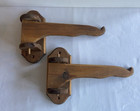 Vtg Wood Swivel Arm Towel Holder Rack Primitive Colonial Farmhouse Core Kitschy