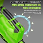 New Cordless Leaf Blower 650cfm 280mph   6 Speed Levels Electric W 2 Batteries