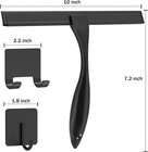 All-purpose Stainless Steel Shower Squeegee For Doors 10-inch  Black 