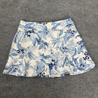 Tommy Bahama Golf Skirt Women Large Tennis Pickleball Skort Blue Tropical Floral