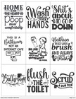 Bathroom Quotes  Embroidery Machine Designs Pes Jef Hus Exp Dst On Usb