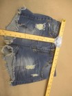 Jeans Size M Womens Blue Cotton Blend Zip Fly Distressed Denim Mom Shorts 222