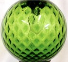 Vtg Mid Century Modern Hanging Swag Light Lamp Green Glass Globe Mcm