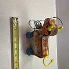Vintage 60s Fisher Price Bossy Bell  656 Pull Toy Cow Wood Litho Nursery Collect