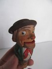 Vintage Carved German Cork Mechanical Bottle Stopper  Side Eye Open W  Mouth