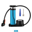 Bike Pump Mini Portable Motor Bicycle Foot Pump Pressure Gauge Tire Air Pump