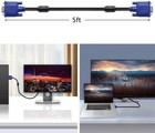 5 Ft Vga Cable Svga Monitor Cord Super Vga Male To Male Computer Video Cable