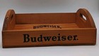 Budweiser Beer Wooden Serving Tray Anheuser-busch 18  Long - Great Condition 