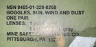 Nos In Original Box U s  Military Sun  Wind    Dust Goggles W  Shade Lense