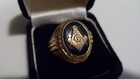 Antique Solid 10 Karat Gold Men s Size 10 Masonic Ring 10g Historic Masculine
