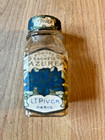 Vtg antique L T Piver Paris Poudre Sachet Azurea -deco  Glass And Cork Top