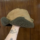 Eddie Bauer Trapper Hat Mens 80s Goose Down Sherpa Aviator Vintage Winter Cap
