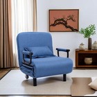 Convertible Sleeper Chair Bed 3 In 1 With 5 Angle Adjustable Backrest Upholstere