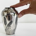 Kayserzinn Small Silver Pewter Vase Art Nouveau Jugendstil Wheat Ear Decor