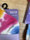New 3 Pairs Bombas Quarter Socks  Multi Color Tie Dye Lightweight  Medium