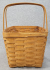 Longaberger Basket With Dual-hinged Handles 1994 Vintage Shopping