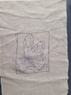 Butterfly Flower Design Pattern Monks Cloth For Primitive Wool Rug Hooking