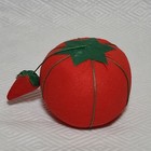 Vintage Red Tomato   Strawberry Sewing Pin Cushion