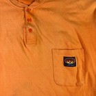 Rasco Fr Henley Shirt Men s 4xl Orange Cotton Casual Outdoor Travel Workwear